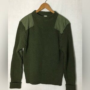 DSCP Valor Collection Army Green Military Warm Sweater Size 40 100% Wool‎